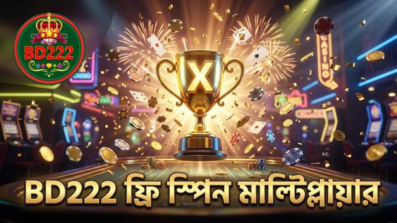 BD222 তে ফ্রি স্পিন মাল্টিপ্লায়ারের গুণক ও ব্যবহার