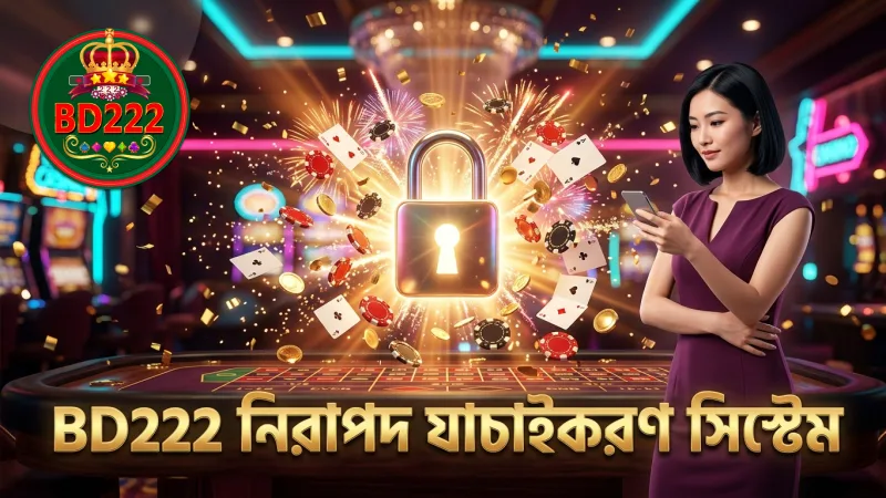 BD222 নিরাপদ প্ল্যাটফর্মে গেমিংয়ের সময় যাচাইকরণ ও এনক্রিপশন কার্যকর।